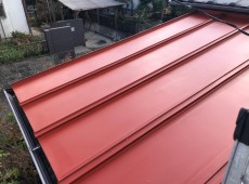 玄関上板金塗装工事