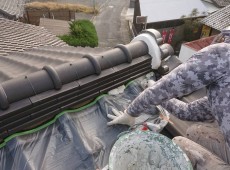屋根漆喰工事