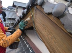 破風板塗装工事(キシラデコール塗装)