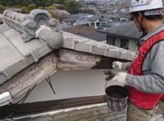 破風板塗装工事