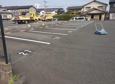 駐車場ライン引き直し工事 施工完了